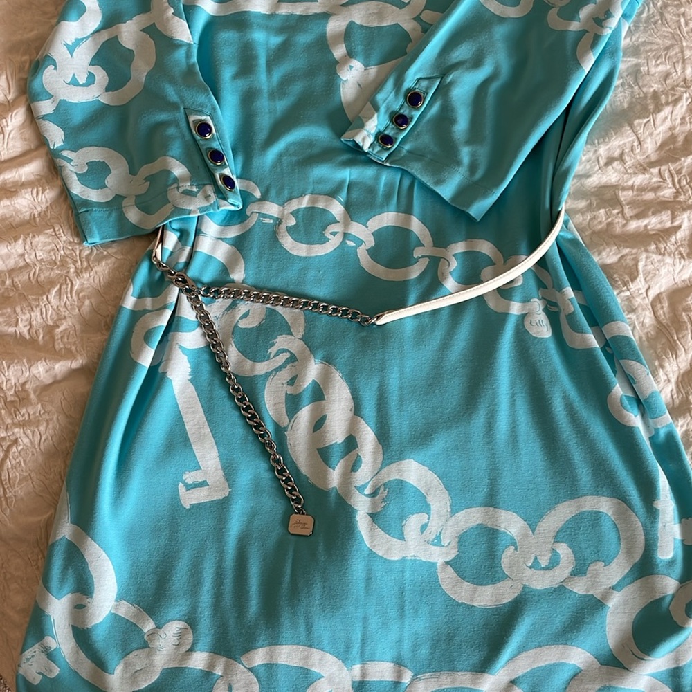 Lilly Pulitzer ~ Chain Print Jersey Dress - Picture 11 of 11